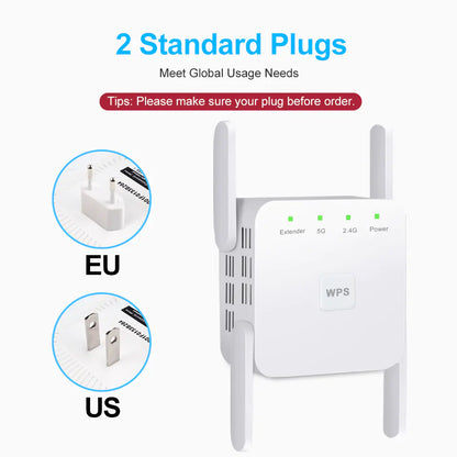 Repetidor y Amplificador de Señal WiFi 5G 1200Mbps